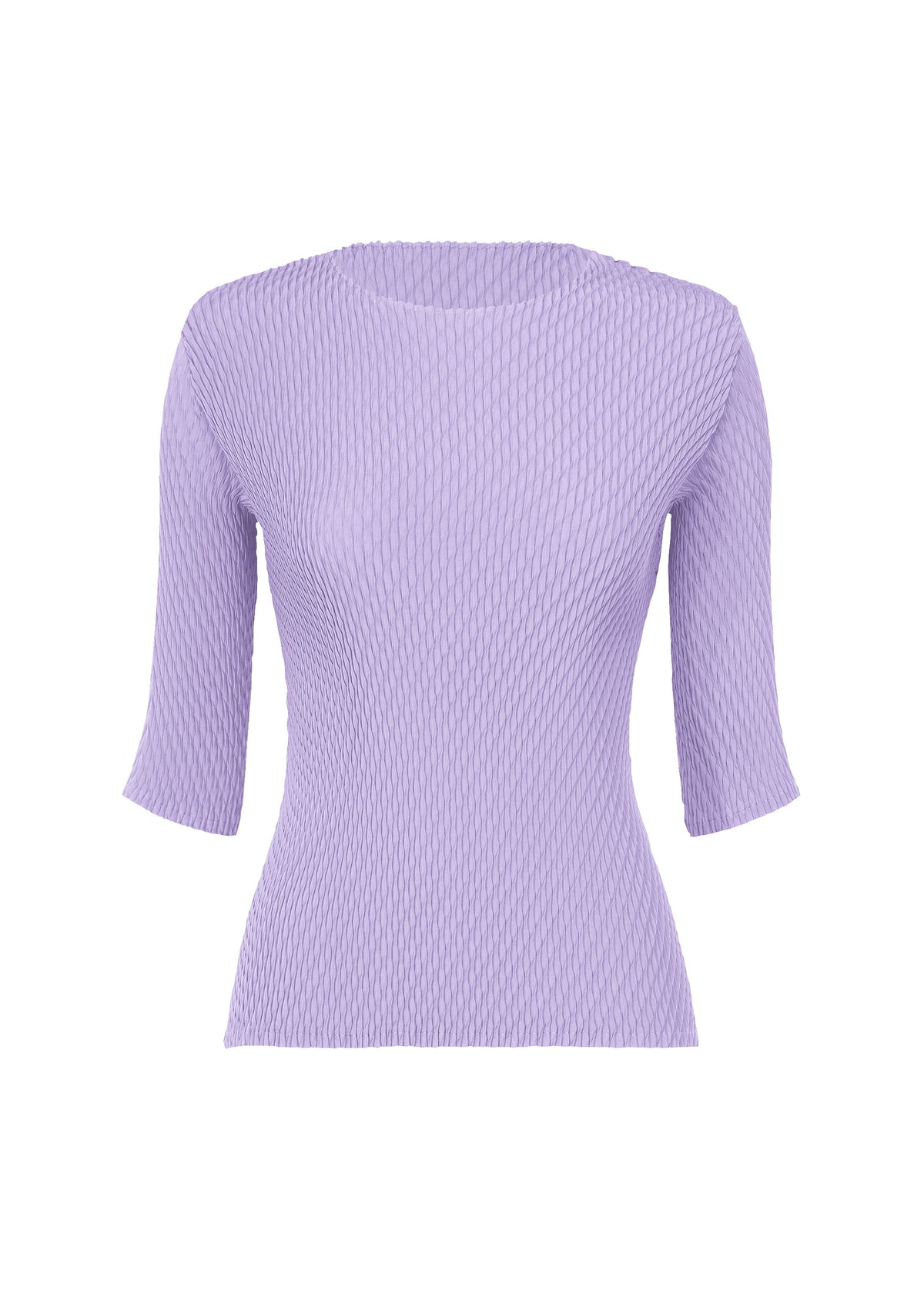 A product shot of the ISSEY MIYAKE RHOMBUS PLEATS shirt in purple (81).