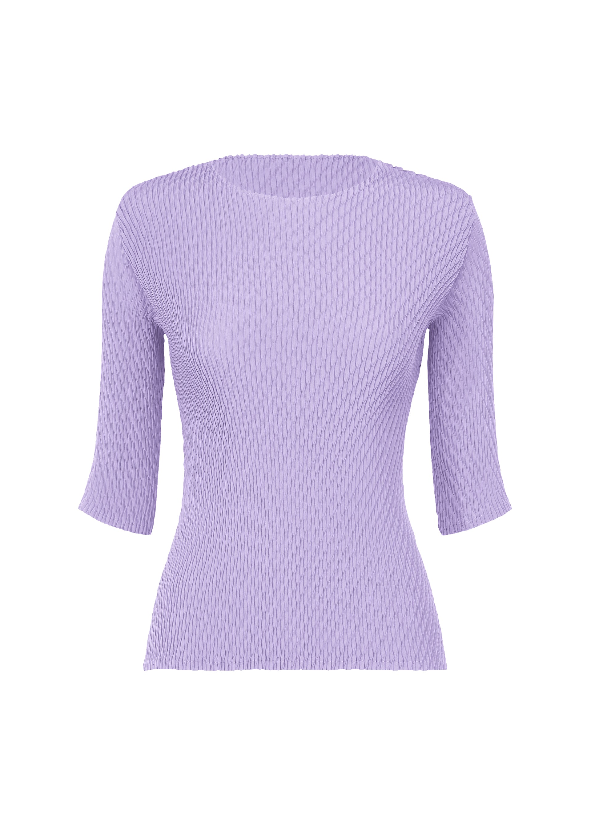 A product shot of the ISSEY MIYAKE RHOMBUS PLEATS shirt in purple (81).