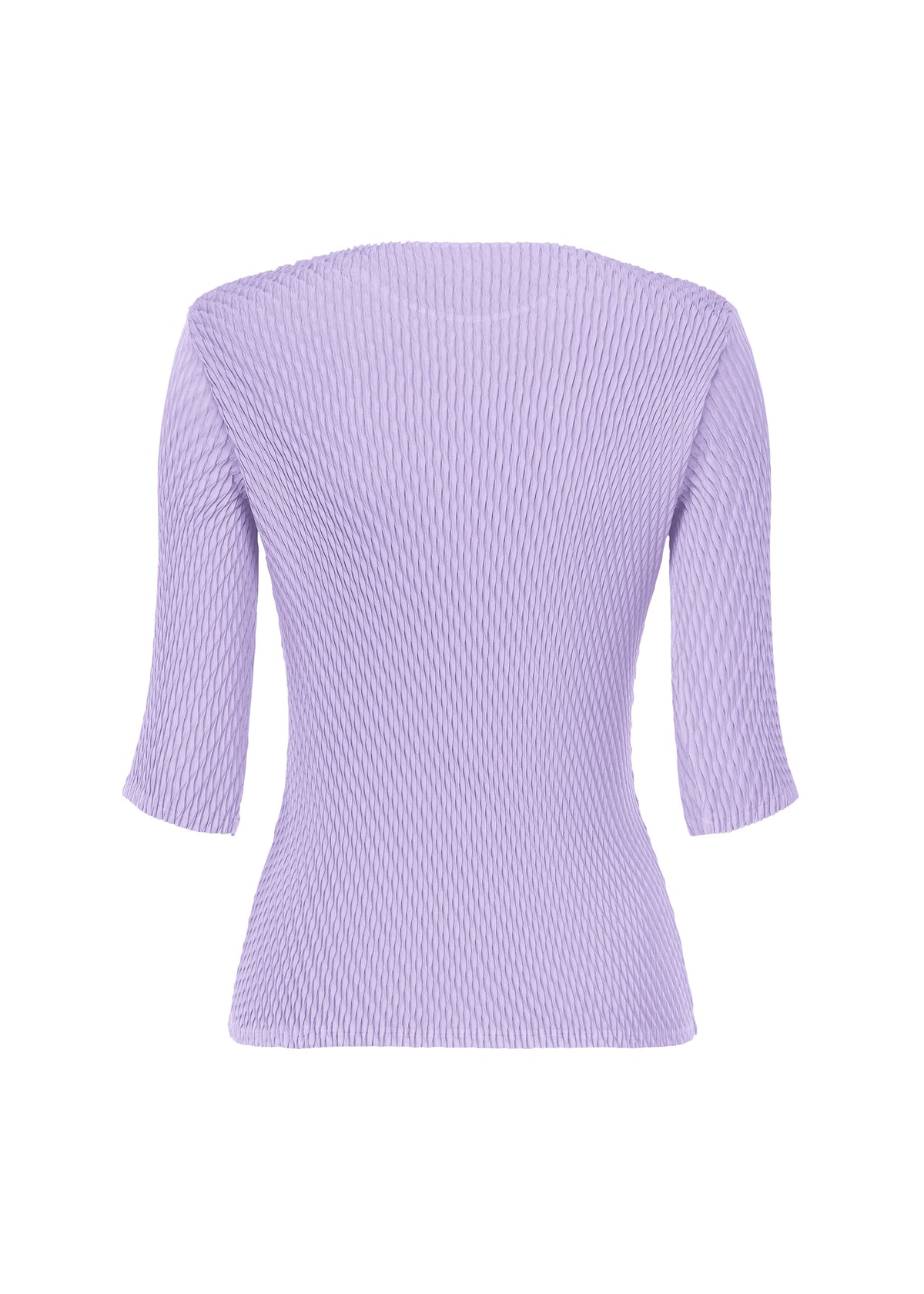 A detail shot of the ISSEY MIYAKE RHOMBUS PLEATS shirt.