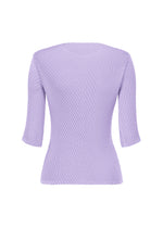 A detail shot of the ISSEY MIYAKE RHOMBUS PLEATS shirt.