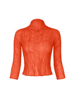 A product shot of the ISSEY MIYAKE CHIFFON TWIST 2 shirt in macaw red (28).