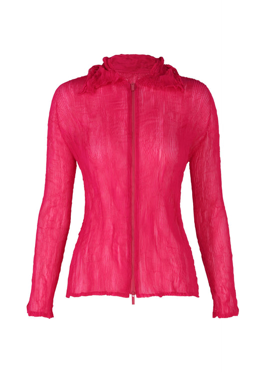 A product shot of the ISSEY MIYAKE CHIFFON TWIST 1 clothing in pink robin (23).