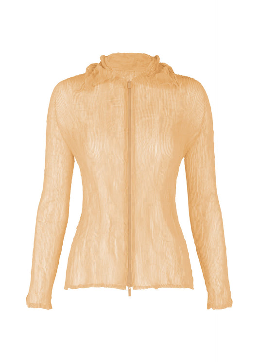 A product shot of the ISSEY MIYAKE CHIFFON TWIST 1 clothing in chukar beige (42).