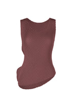 A product shot of the ISSEY MIYAKE MISTY PLEATS shirt in burgundy.