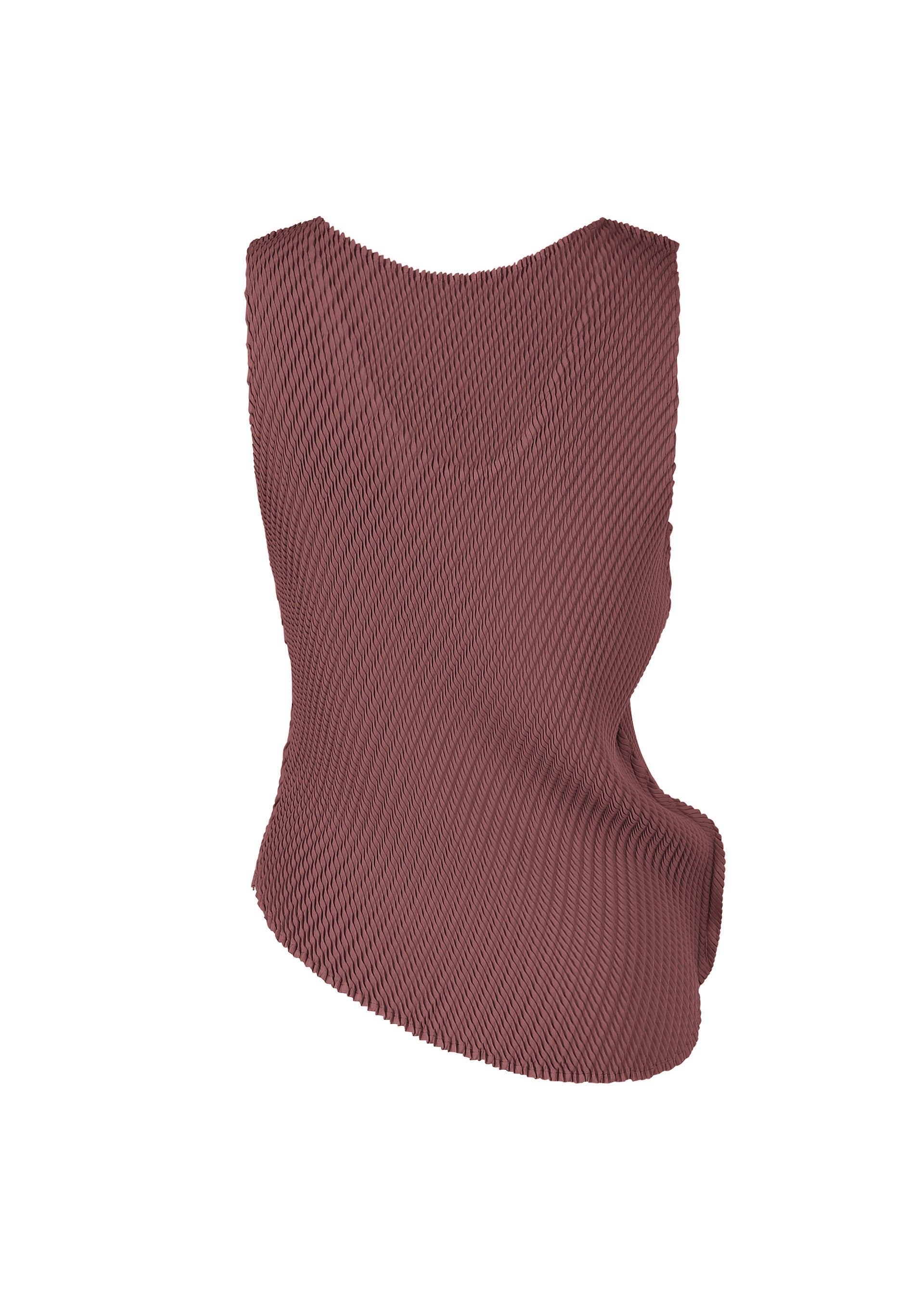 A detail shot of the ISSEY MIYAKE MISTY PLEATS shirt.