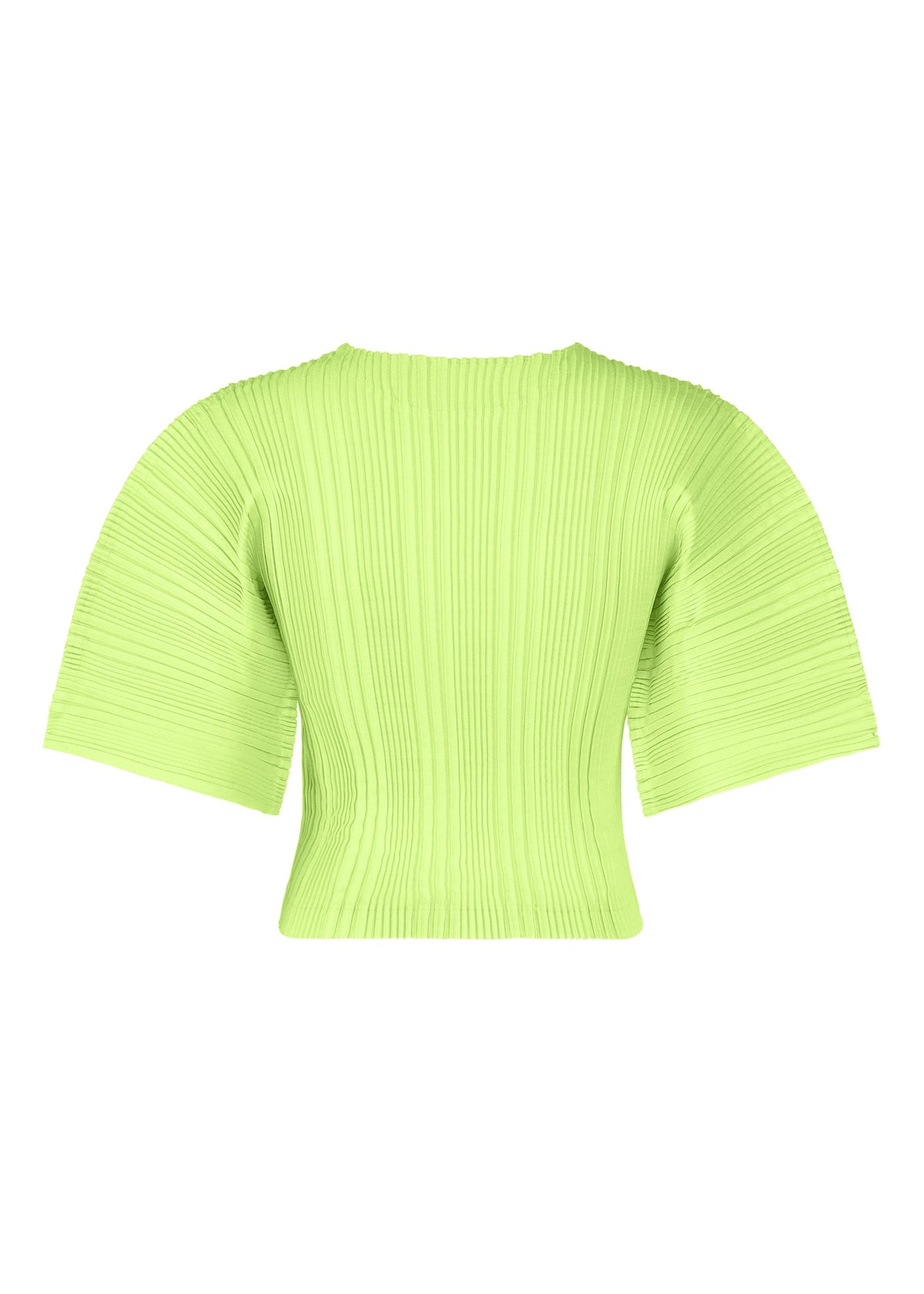 A detail shot of the ISSEY MIYAKE LINEN LIKE RIB PLEATS shirt.