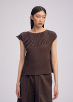 PLASTER PLEATS SOLID Top Black