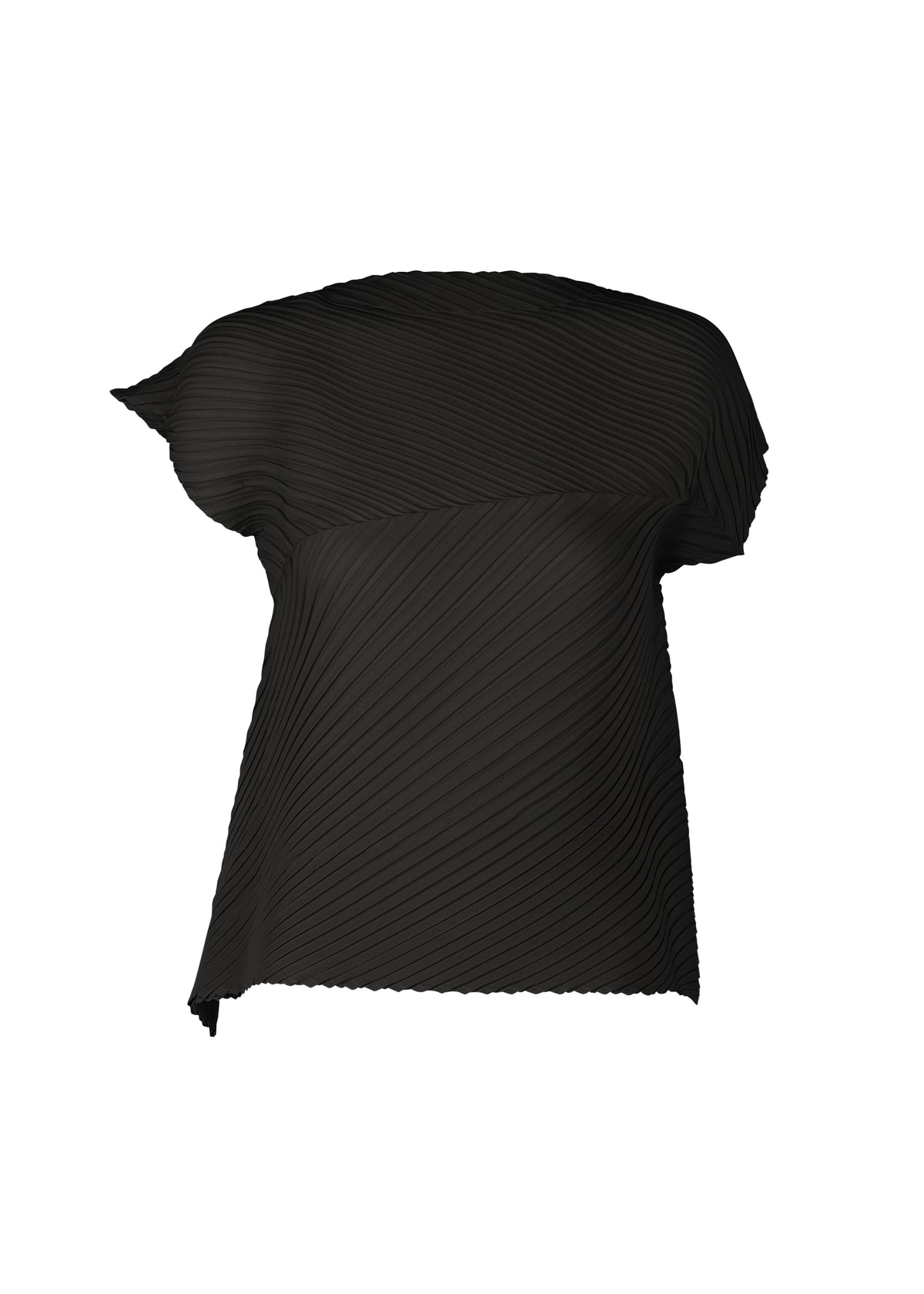 PLASTER PLEATS SOLID Top Black