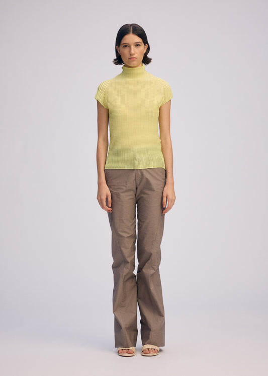 WOOLY PLEATS-66 Top Light Green