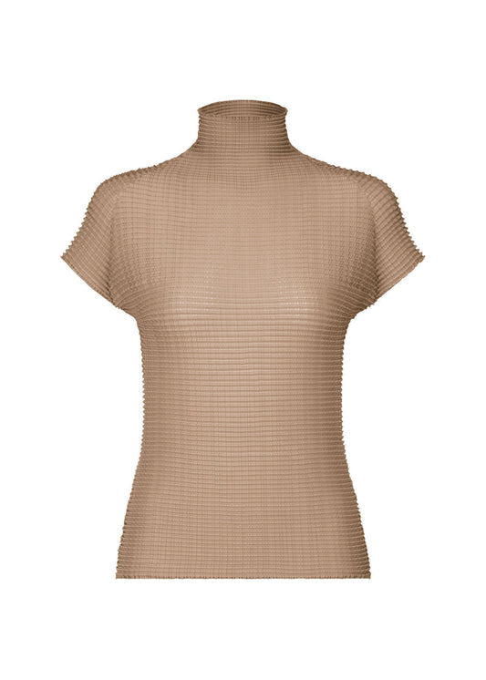 A product shot of the ISSEY MIYAKE WOOLY PLEATS 66 clothing in greige (10).
