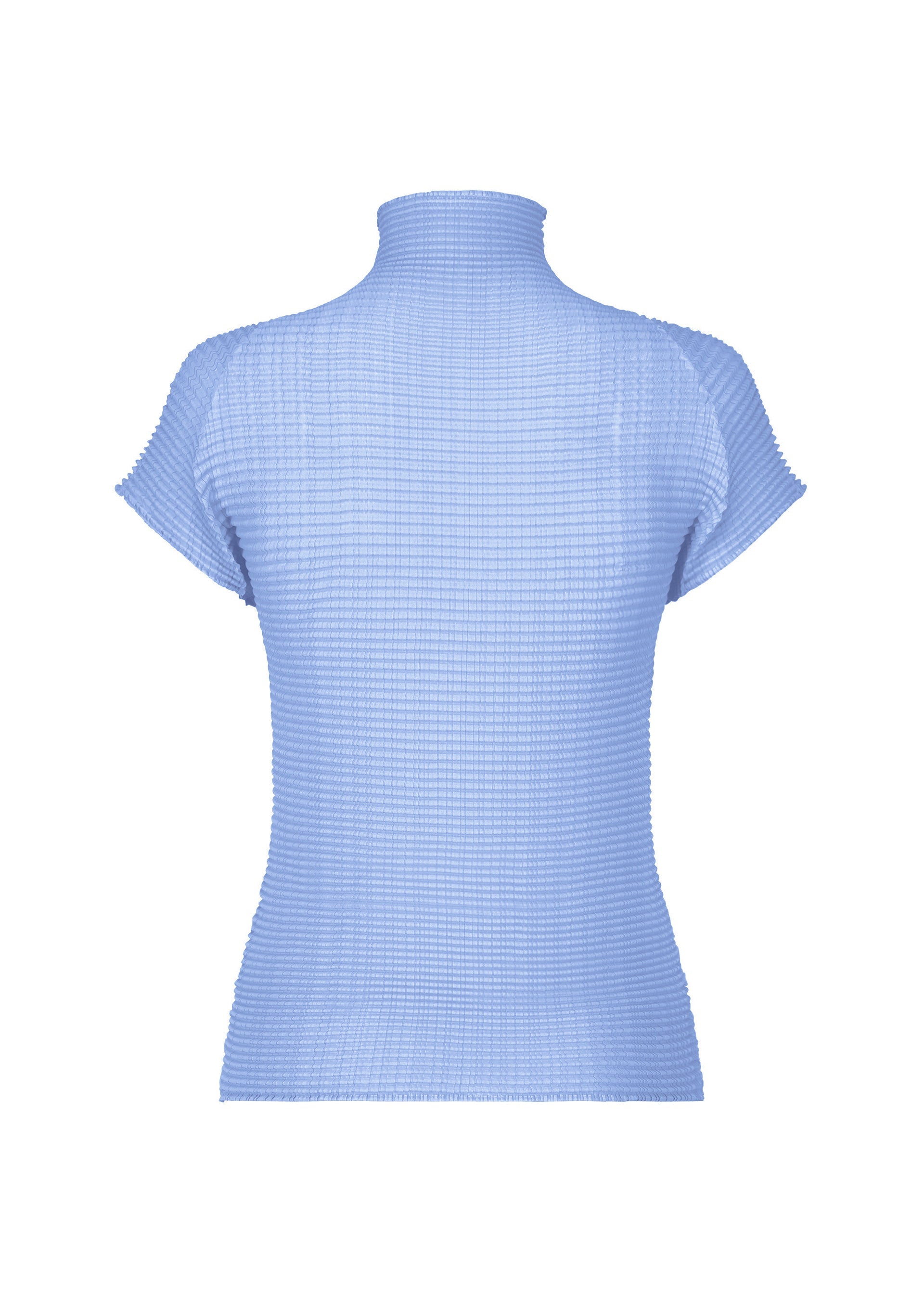 A detail shot of the ISSEY MIYAKE WOOLY PLEATS 66 clothing.