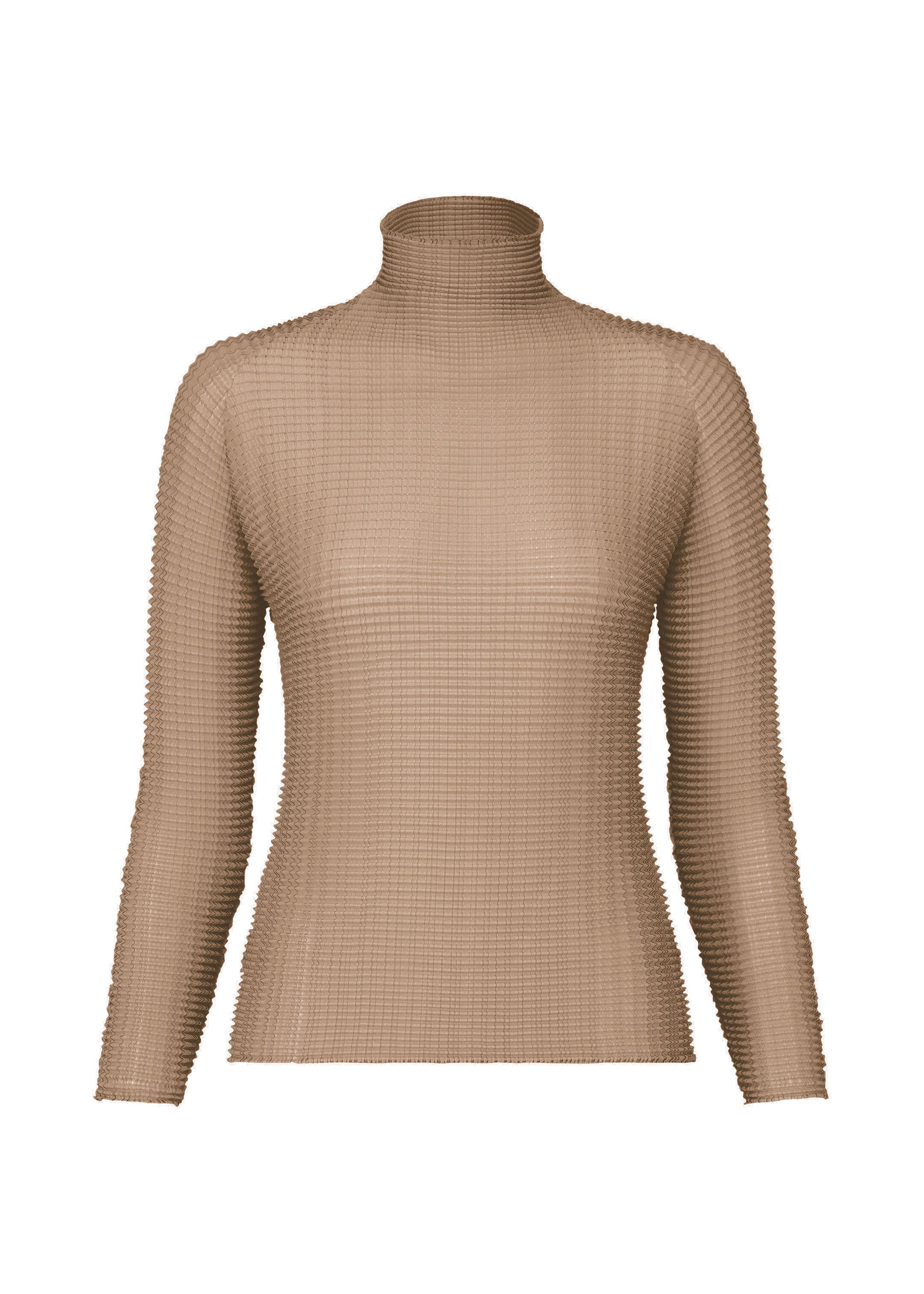 WOOLY PLEATS-66 Top Greige