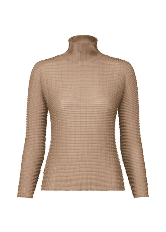 WOOLY PLEATS-66 Top Greige
