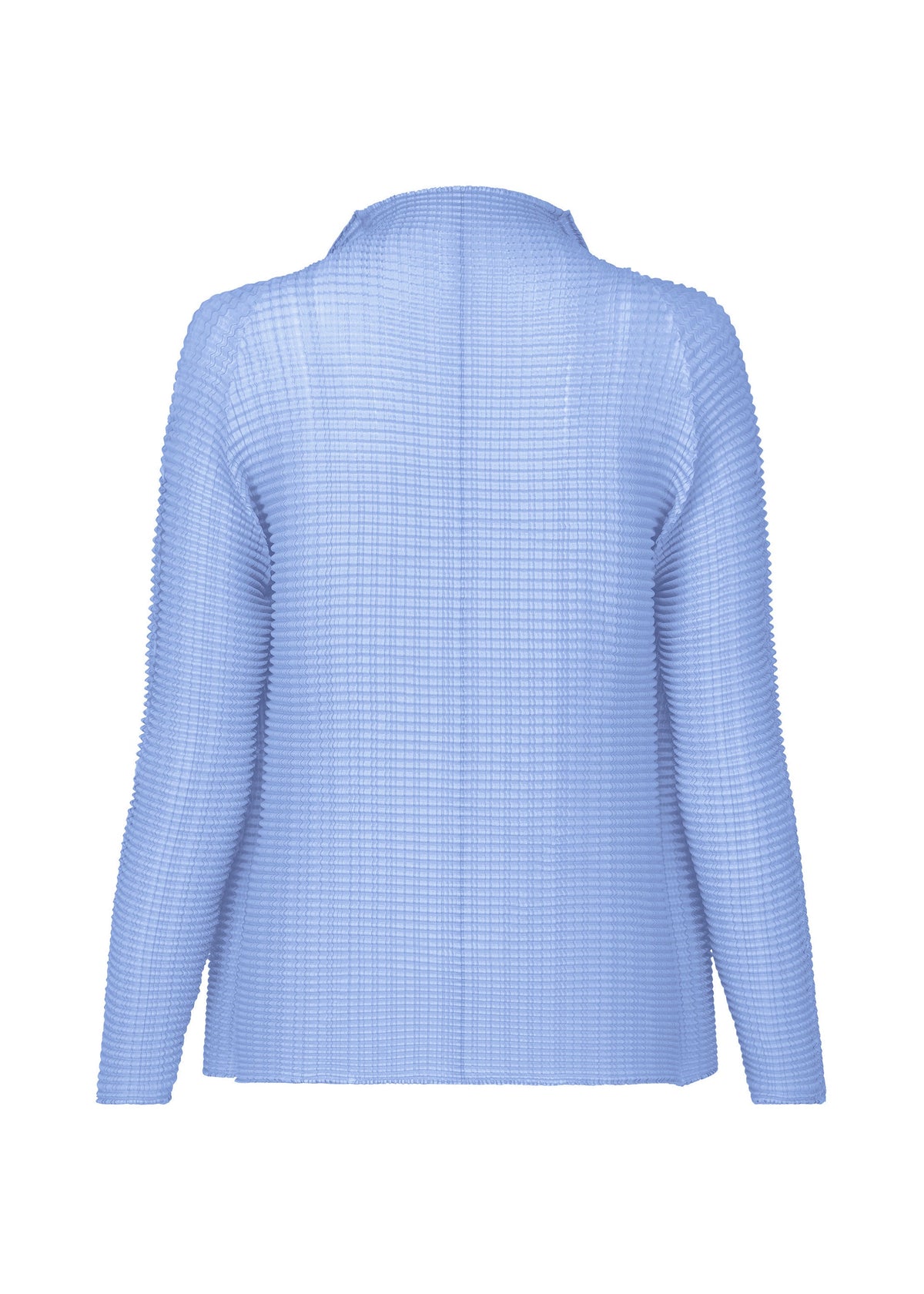 A detail shot of the ISSEY MIYAKE WOOLY PLEATS 66 clothing.