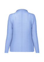 A detail shot of the ISSEY MIYAKE WOOLY PLEATS 66 clothing.