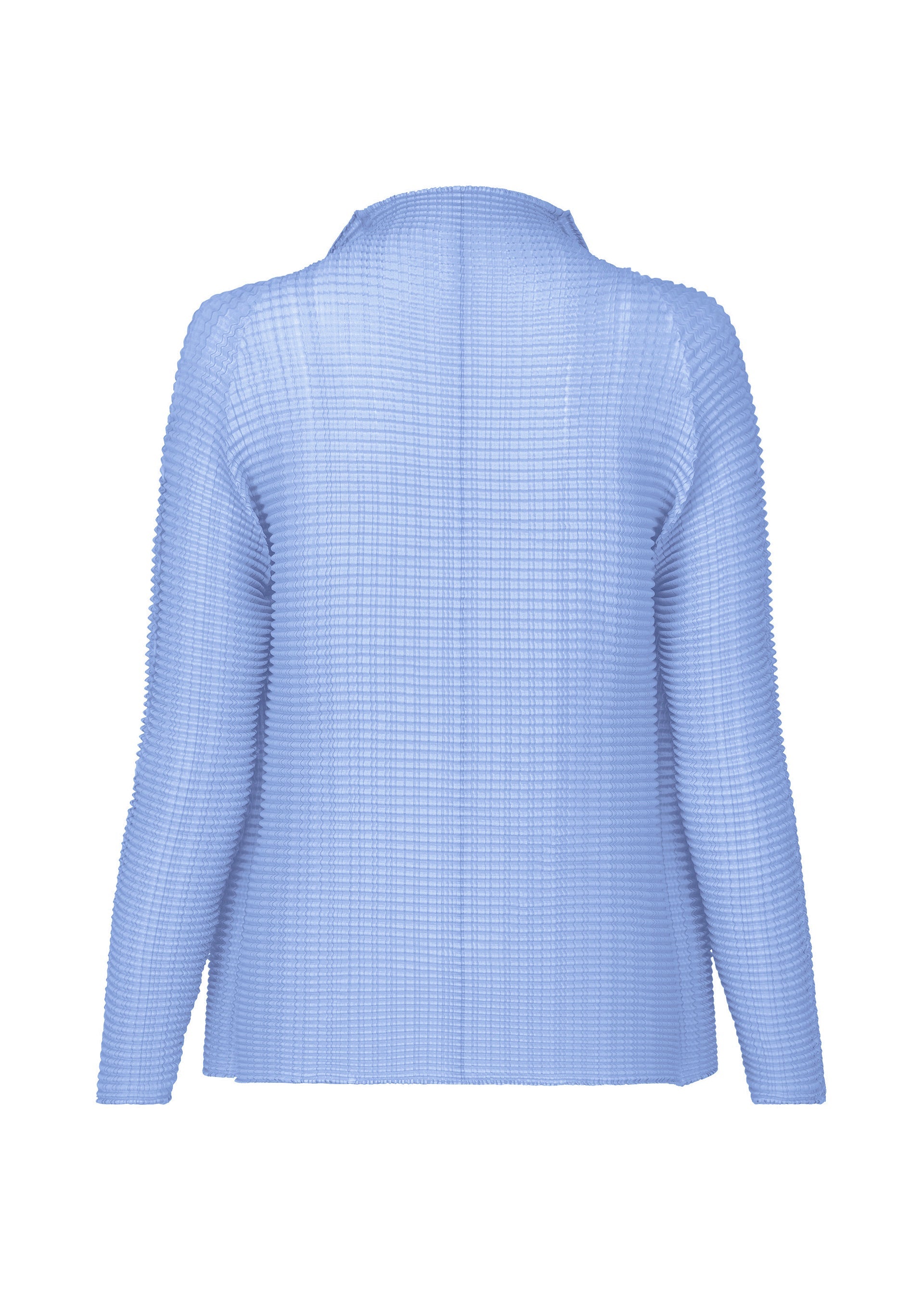 A detail shot of the ISSEY MIYAKE WOOLY PLEATS 66 clothing.