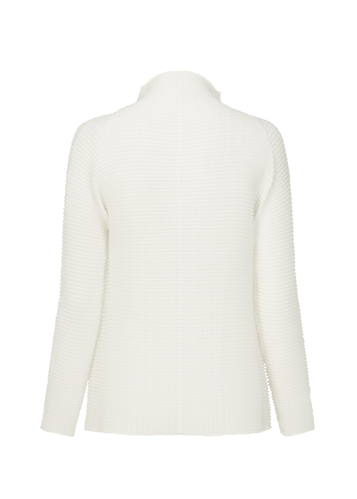 WOOLY PLEATS BK/WT-66 Cardigan White