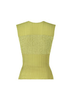 A detail shot of the ISSEY MIYAKE SHEER FUZZY PLEATS shirt.