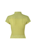 A detail shot of the ISSEY MIYAKE SHEER FUZZY PLEATS shirt.