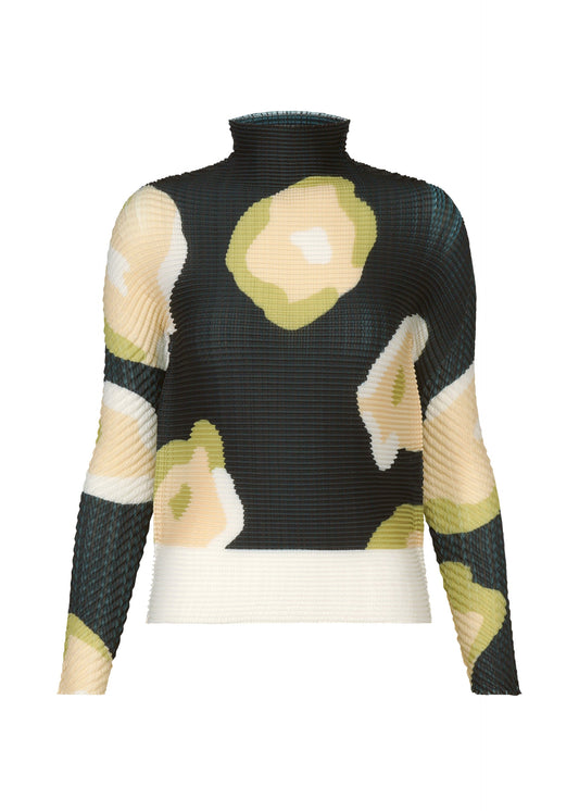 A product shot of the ISSEY MIYAKE VERVE PLEATS TOP shirt in black-hued (17).