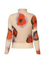 A detail shot of the ISSEY MIYAKE VERVE PLEATS TOP shirt.