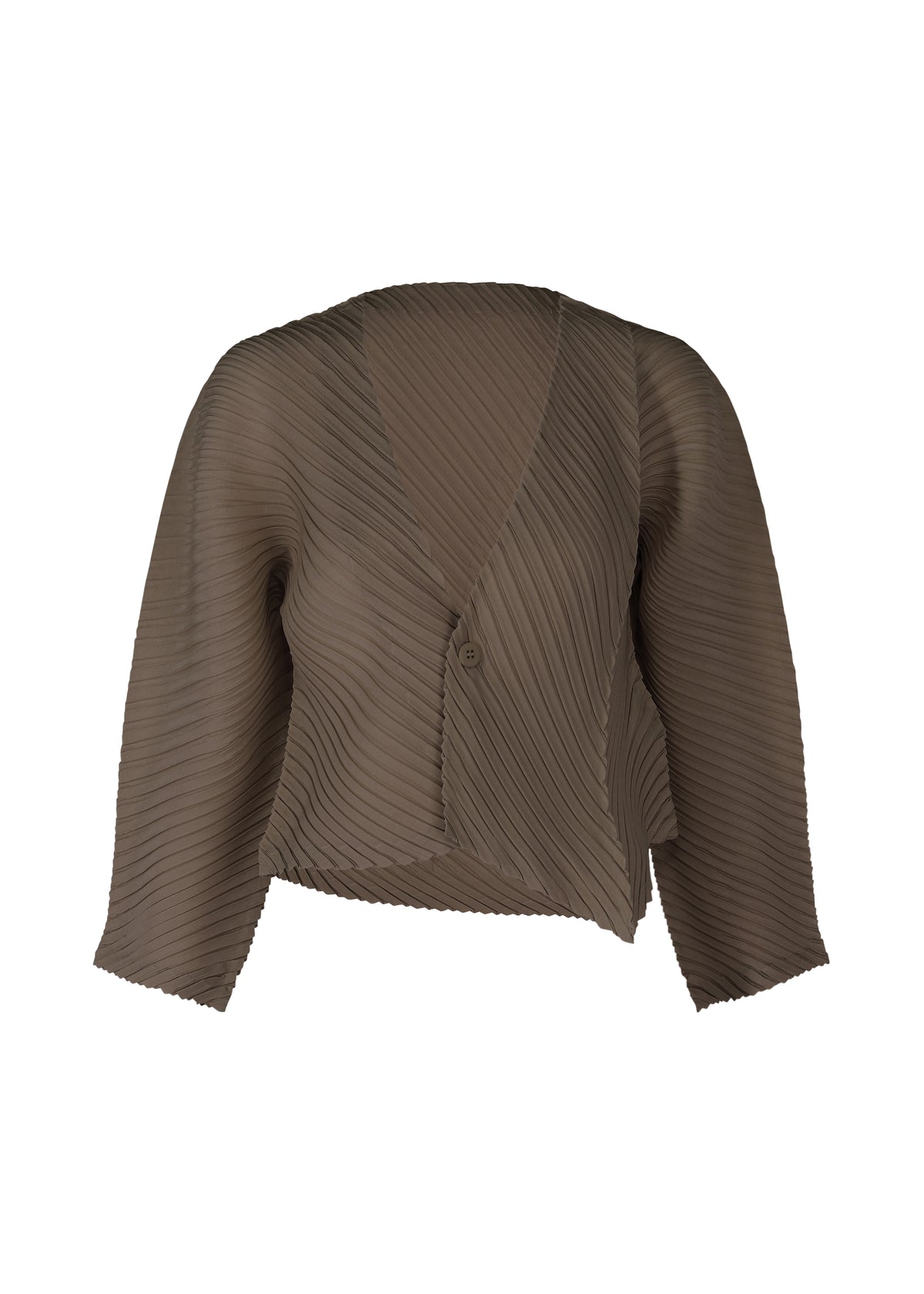 PLASTER PLEATS SOLID Cardigan Dark Brown