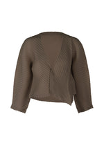 PLASTER PLEATS SOLID Cardigan Dark Brown
