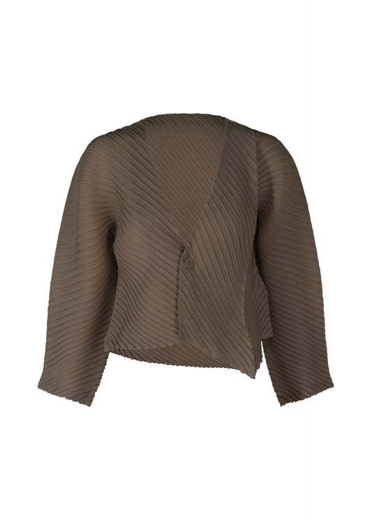 PLASTER PLEATS SOLID Cardigan Dark Brown