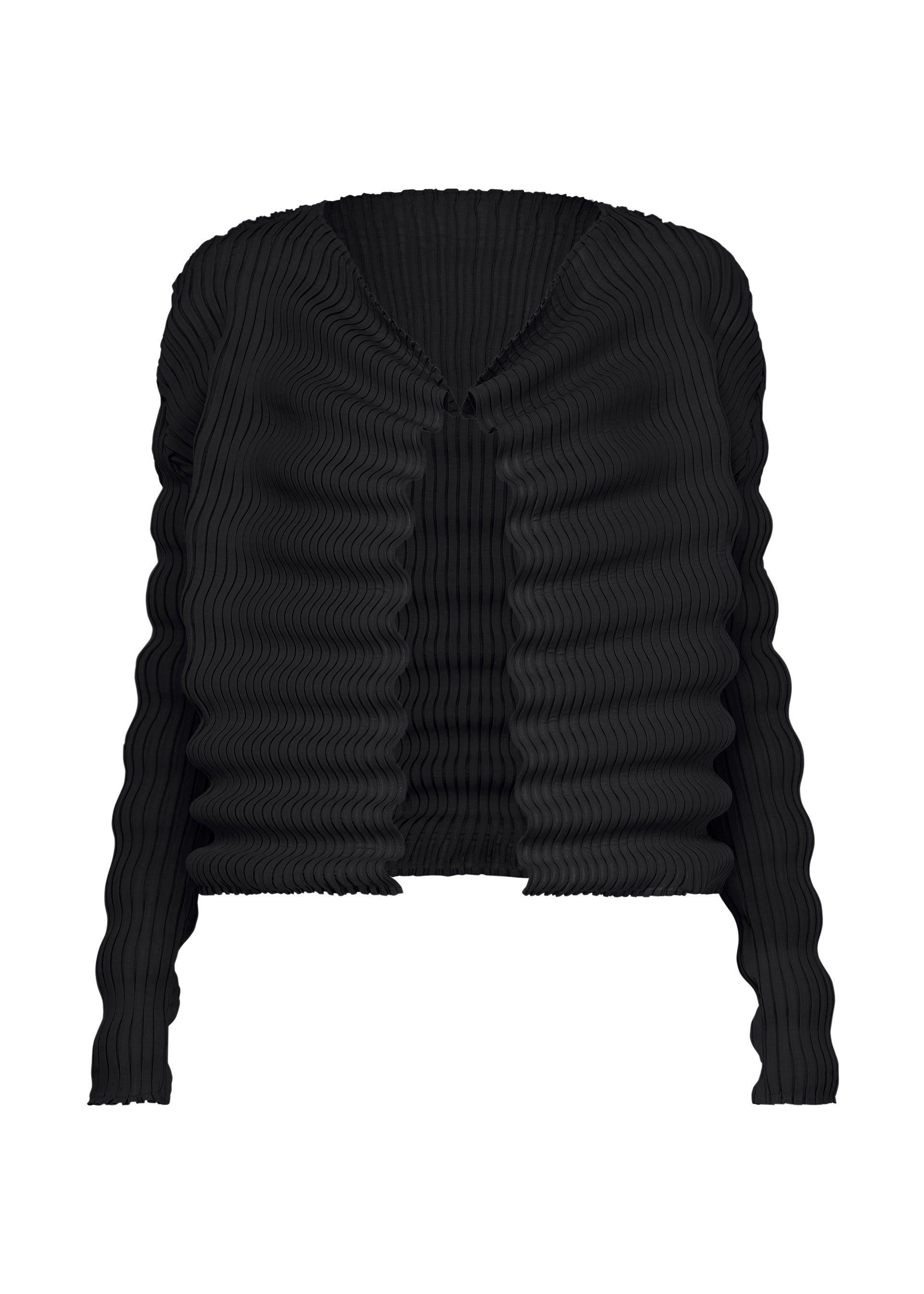 SPRING PLEATS Cardigan Black – The official ISSEY MIYAKE ONLINE