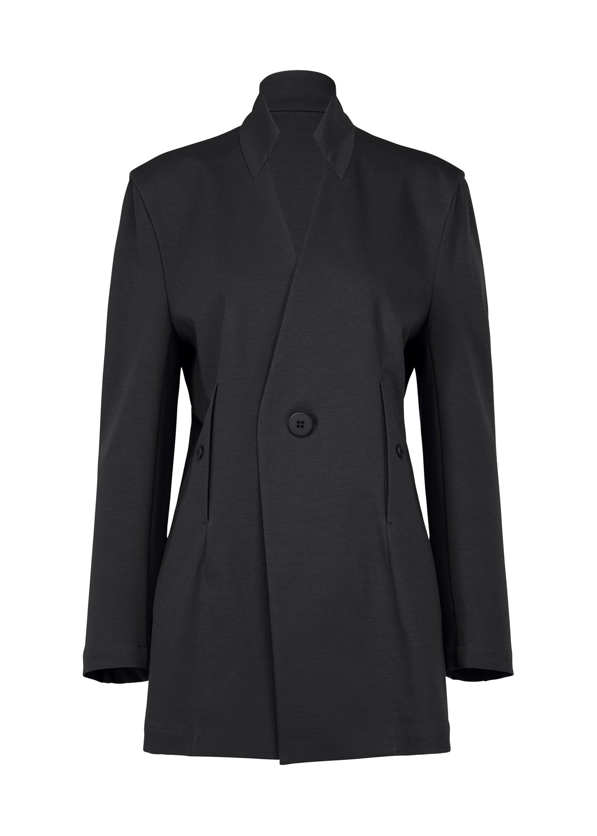 A product shot of the ISSEY MIYAKE SIMPLE ENSEMBLE clothing in black (15).