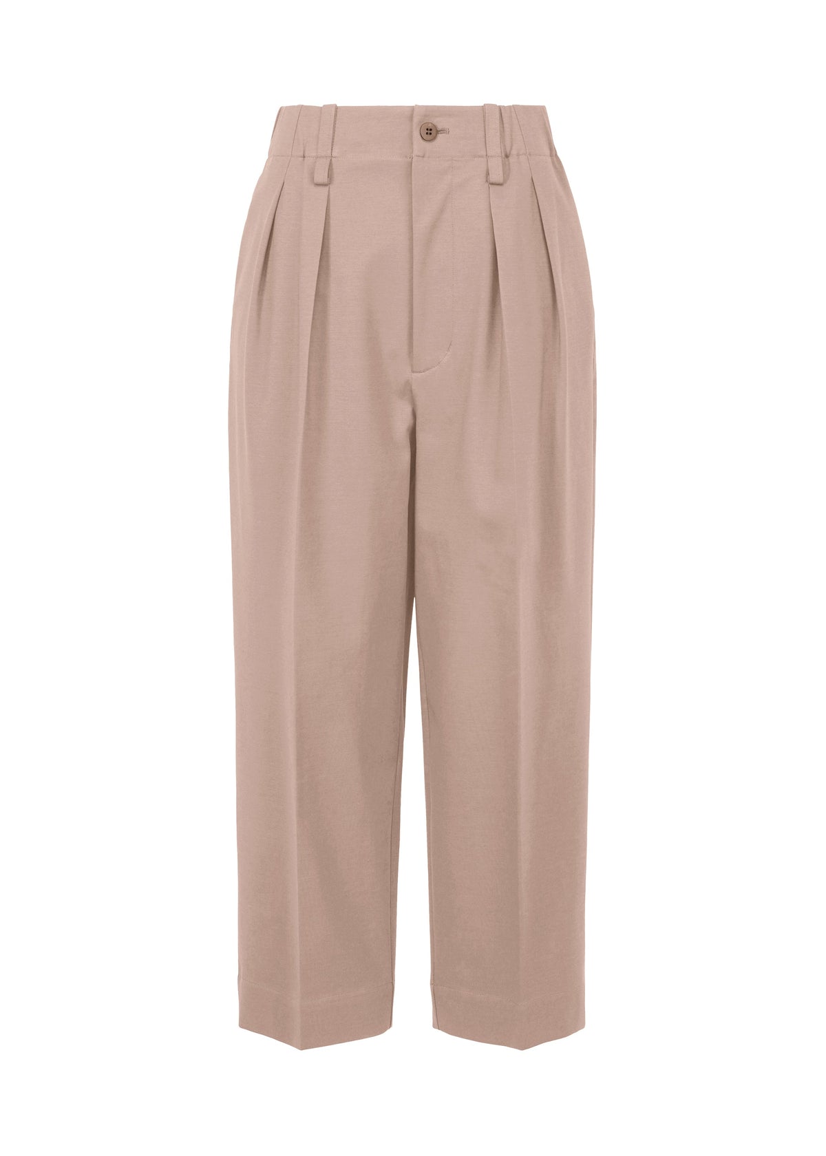 A product shot of the ISSEY MIYAKE SIMPLE ENSEMBLE clothing in greige (10).