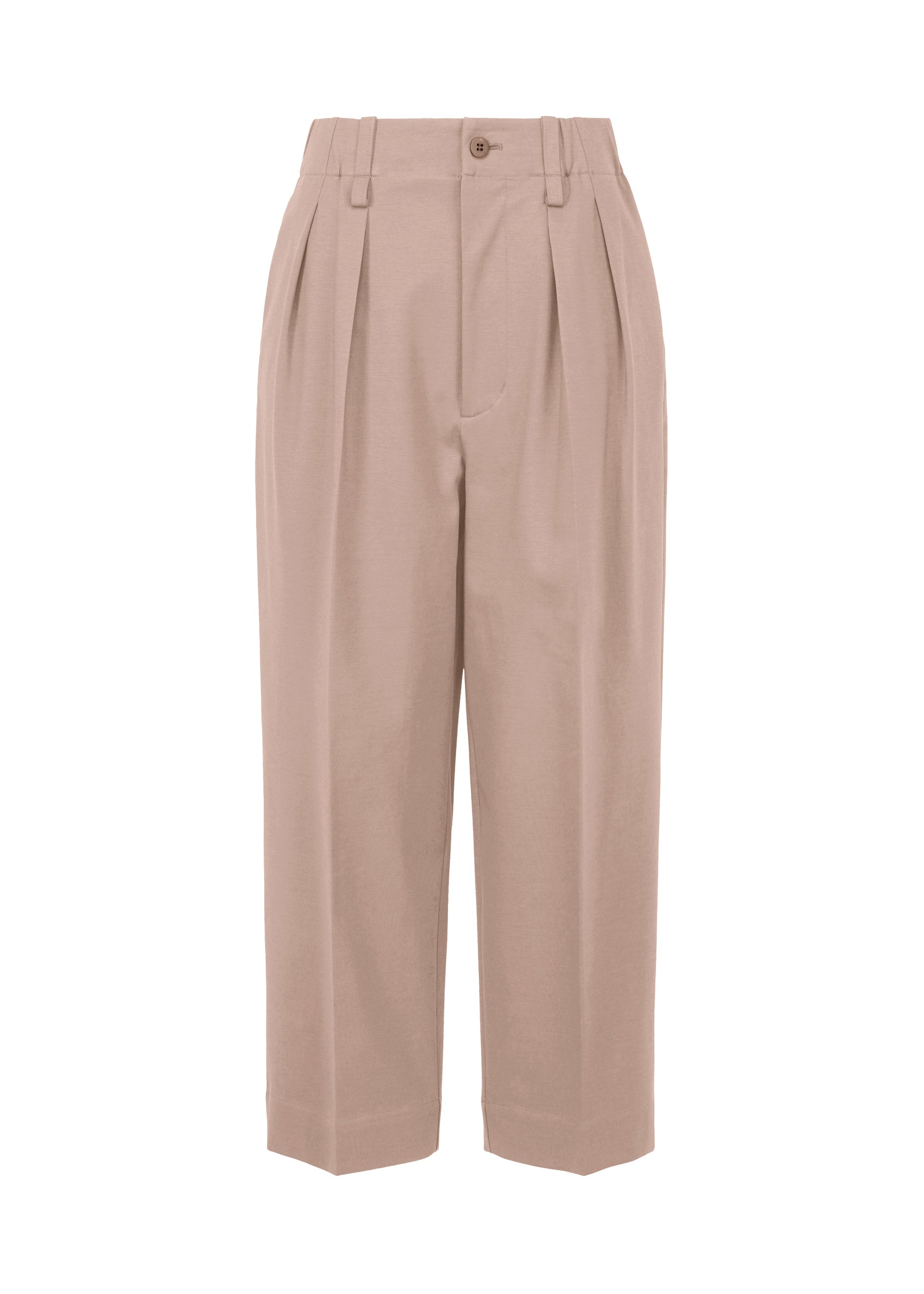 A product shot of the ISSEY MIYAKE SIMPLE ENSEMBLE clothing in greige (10).