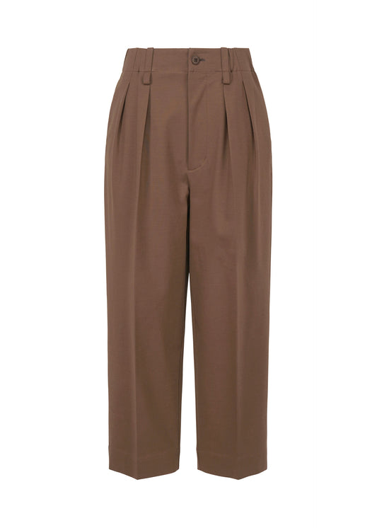 A product shot of the ISSEY MIYAKE SIMPLE ENSEMBLE clothing in dark brown (45).