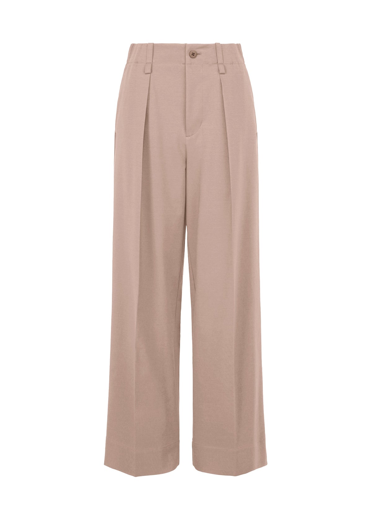 A product shot of the ISSEY MIYAKE SIMPLE ENSEMBLE clothing in greige (10).