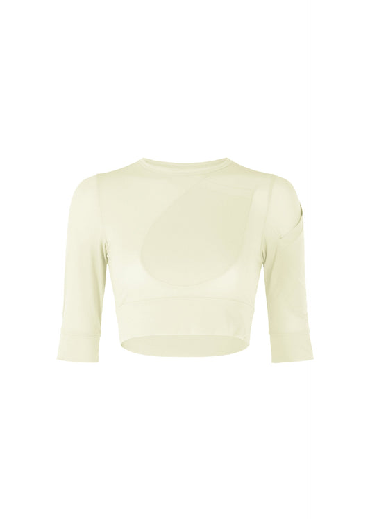 A product shot of the ISSEY MIYAKE A SHOPPER'S BODY clothing in off-white (02).