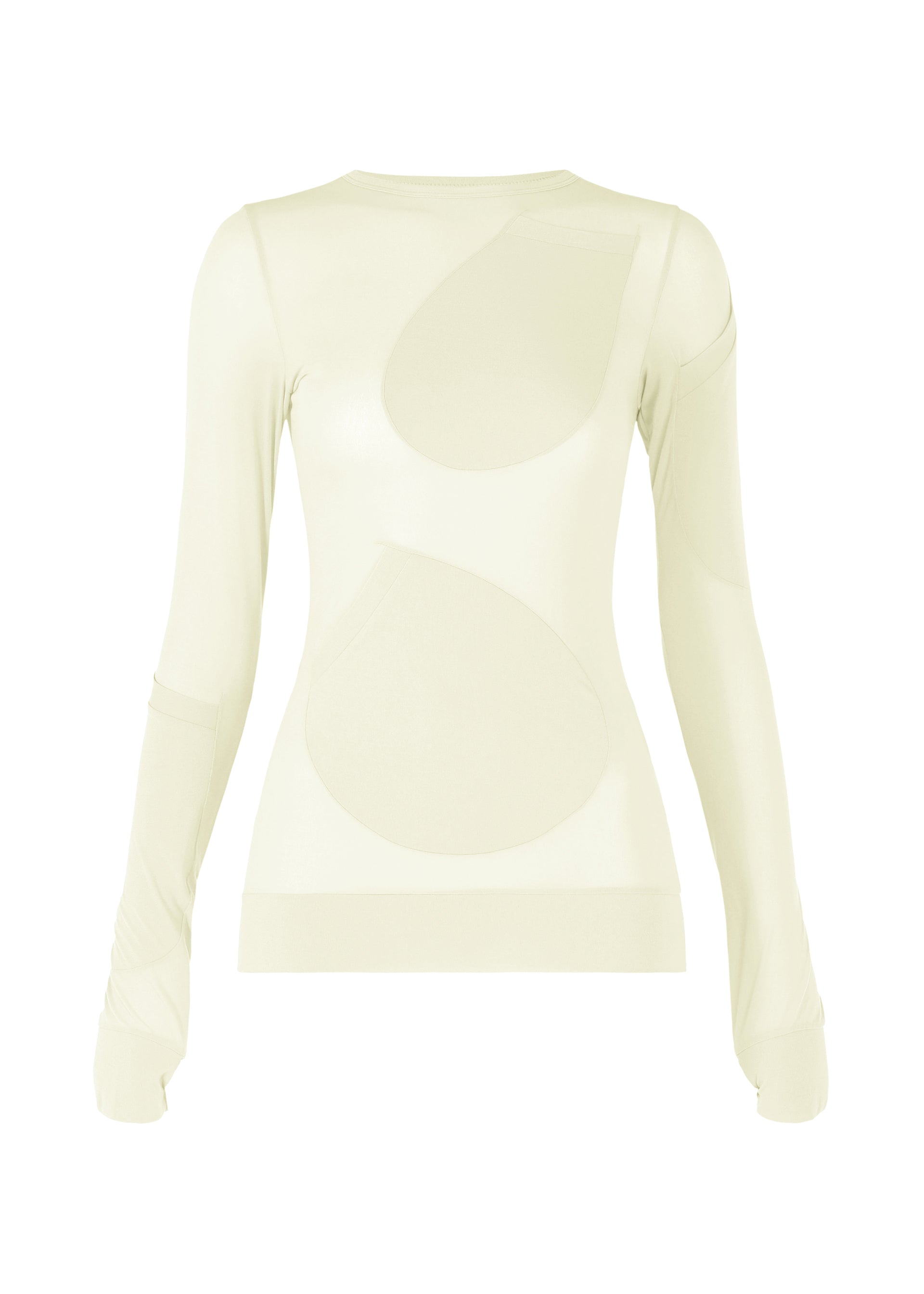 A product shot of the ISSEY MIYAKE A SHOPPER'S BODY clothing in off-white (02).