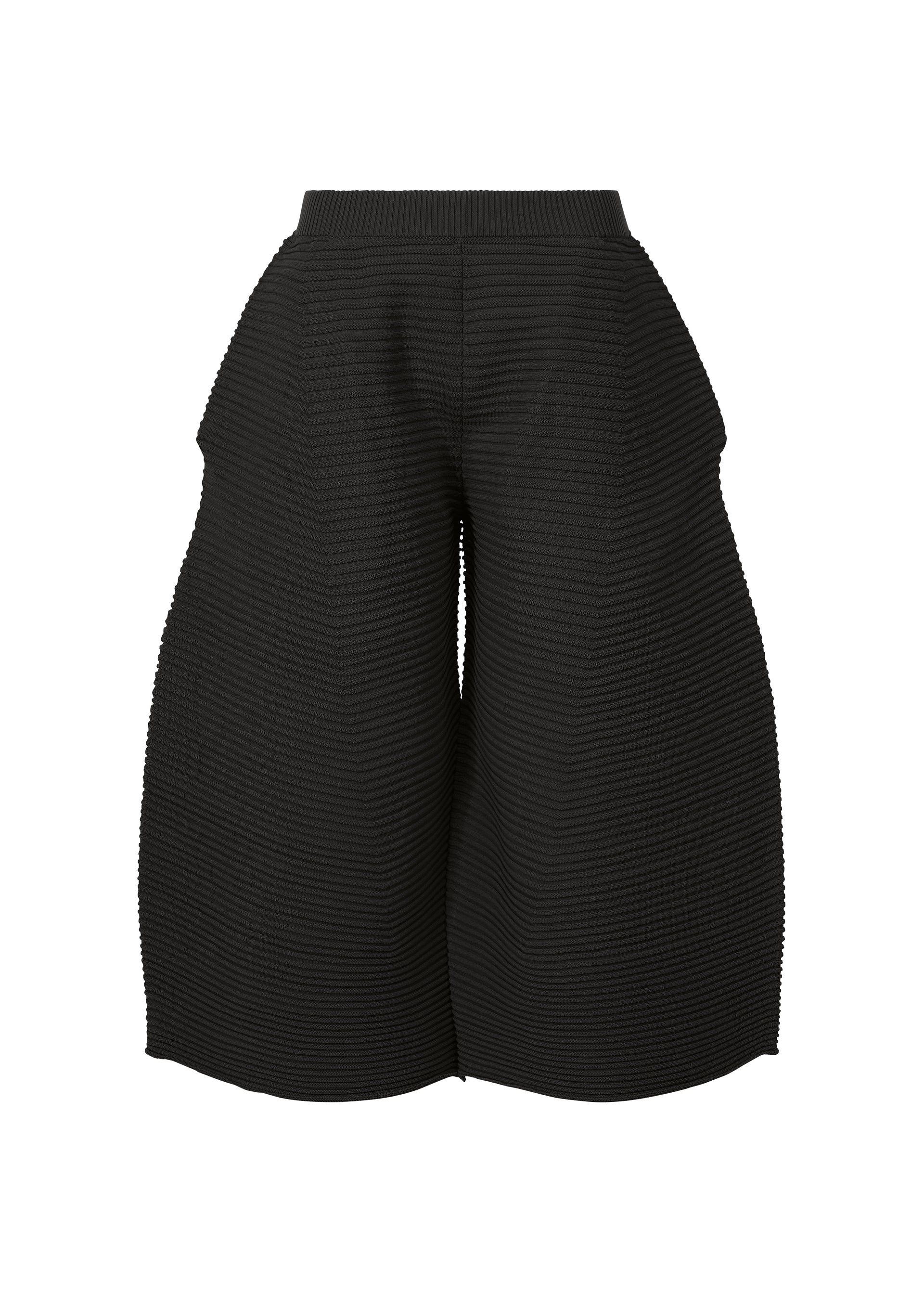 CORRUGATED KNIT Trousers Black