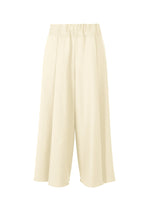 A product shot of the ISSEY MIYAKE CAMPAGNE trousers in off-white (02).