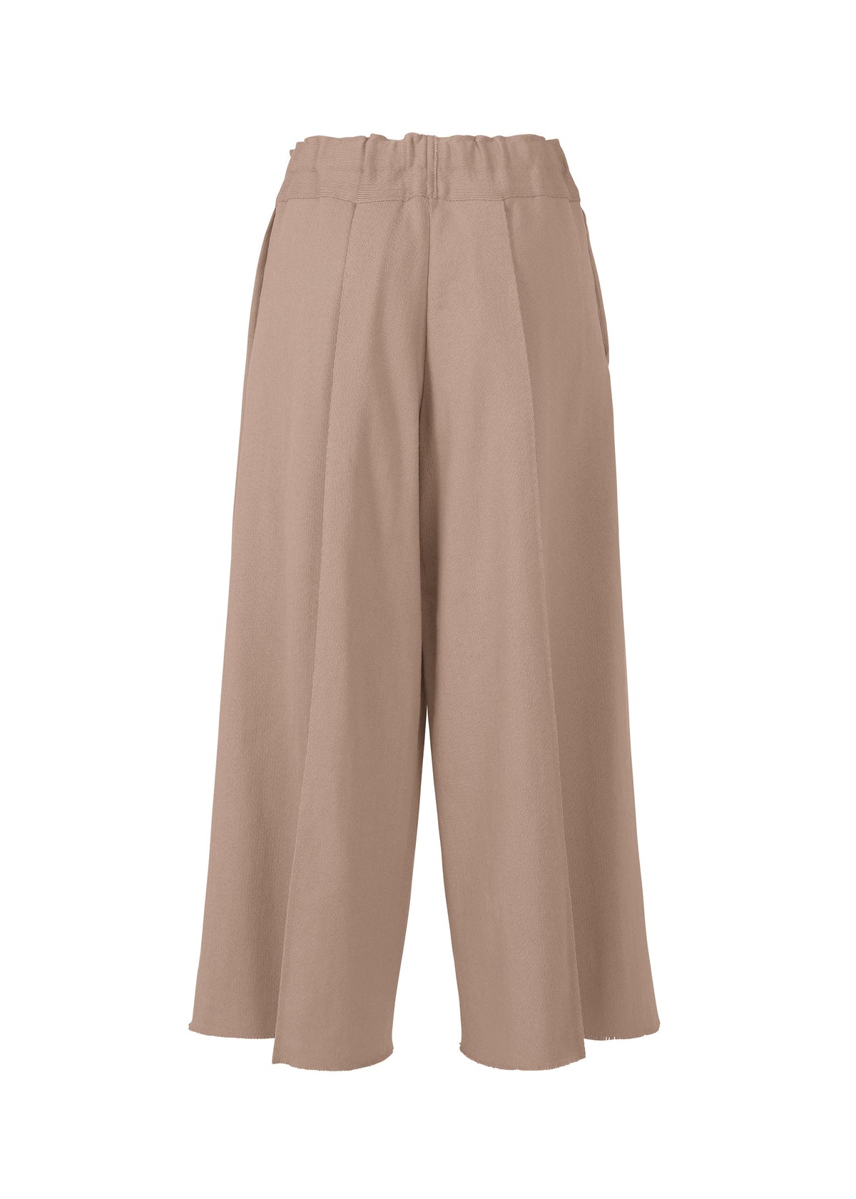 A detail shot of the ISSEY MIYAKE CAMPAGNE trousers.