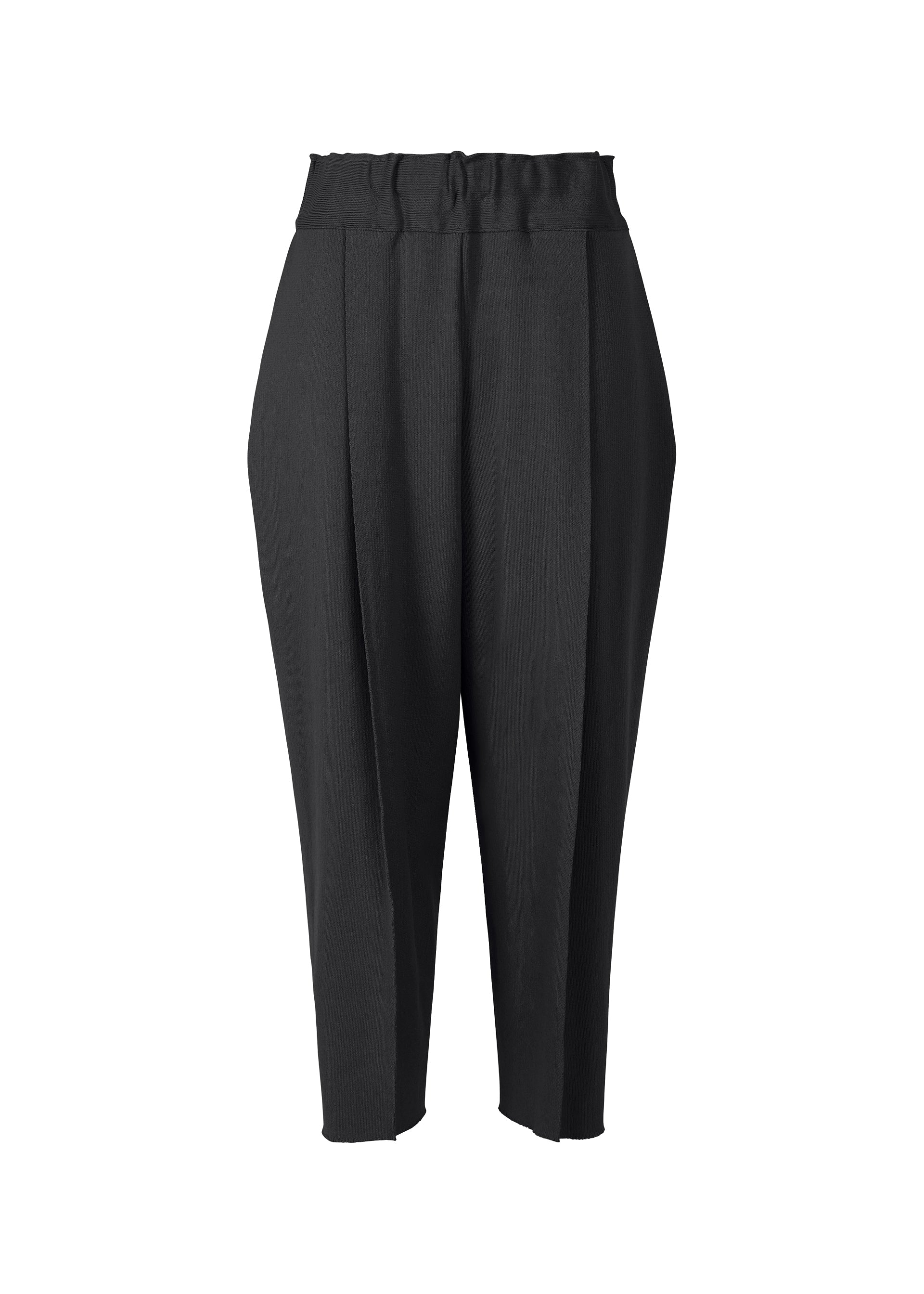 A product shot of the ISSEY MIYAKE CAMPAGNE trousers in black (15).