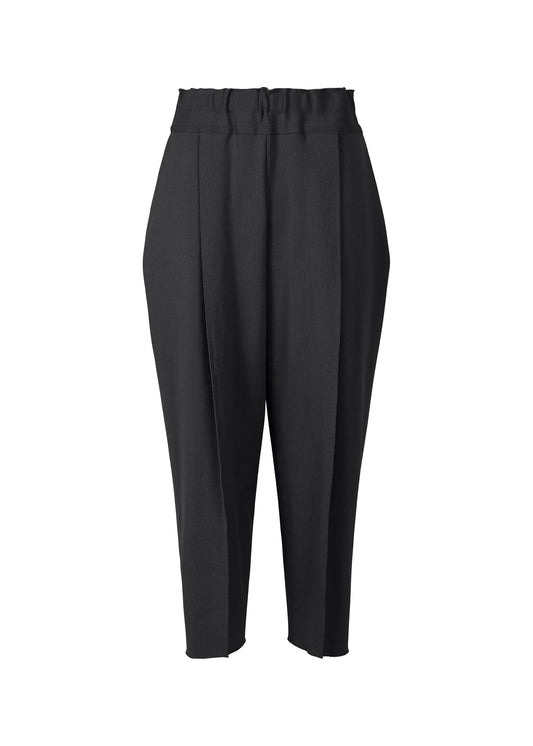 A product shot of the ISSEY MIYAKE CAMPAGNE trousers in black (15).