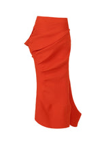 A detail shot of the ISSEY MIYAKE LIFE FORM skirt.