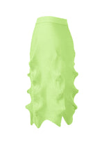 A detail shot of the ISSEY MIYAKE LINKAGE skirt.