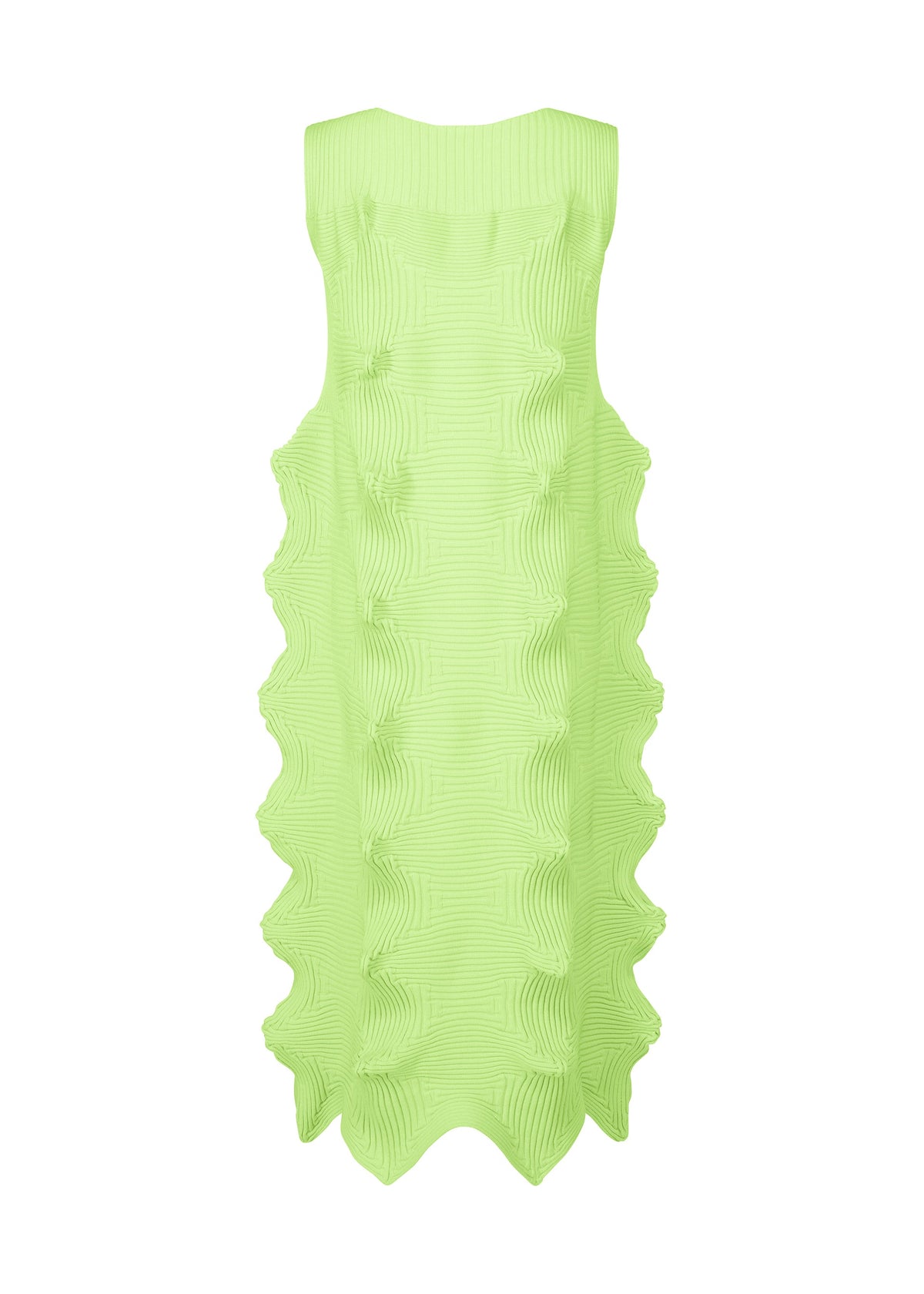 A detail shot of the ISSEY MIYAKE LINKAGE dress.