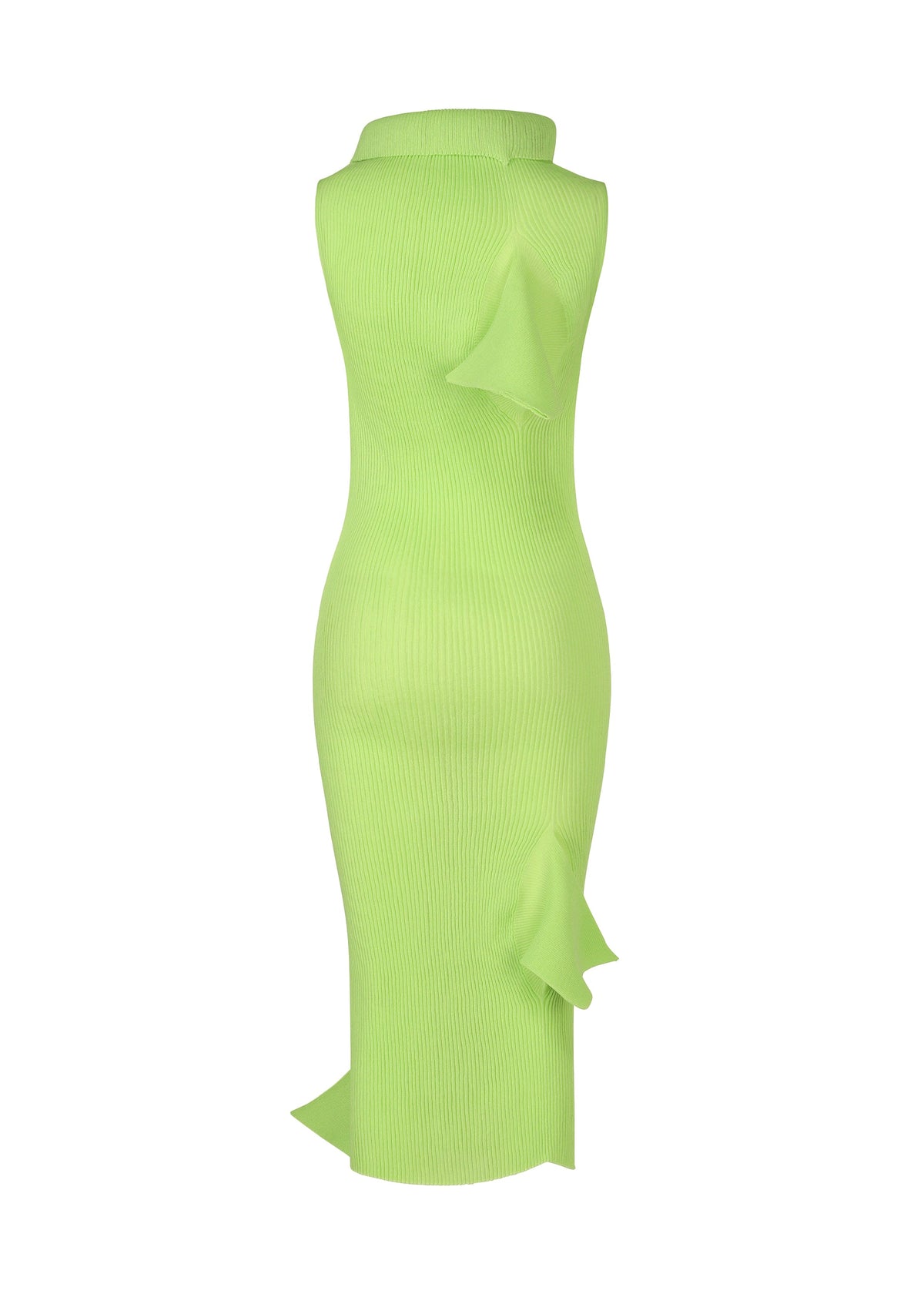 A detail shot of the ISSEY MIYAKE ADVENTITIOUS HIGH NECKS dress.