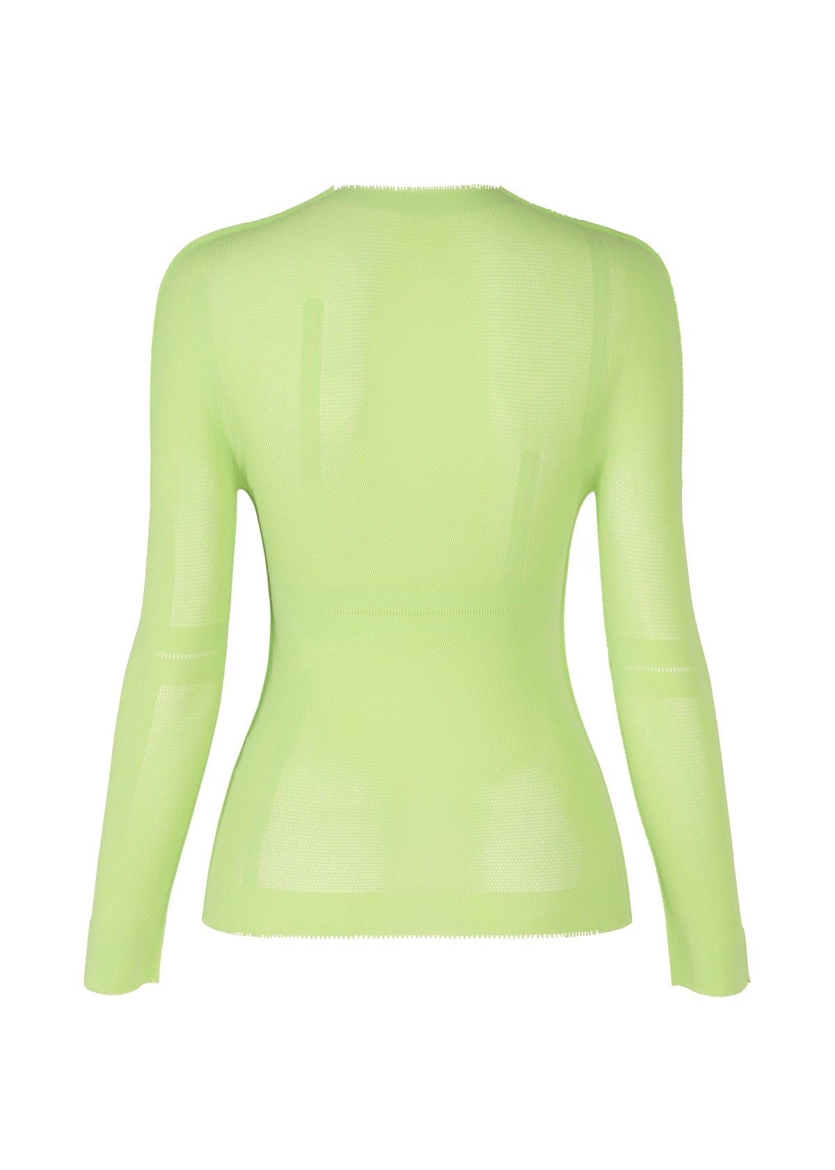A detail shot of the ISSEY MIYAKE SLITS MESH AP top.