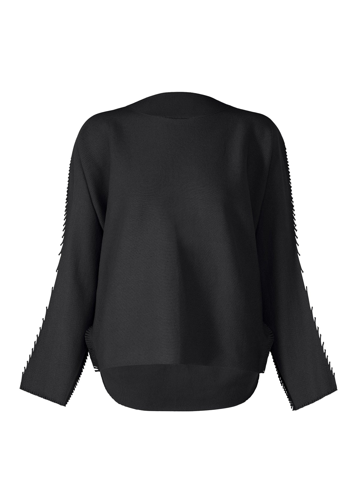A product shot of the ISSEY MIYAKE CAMPAGNE top in black (15).