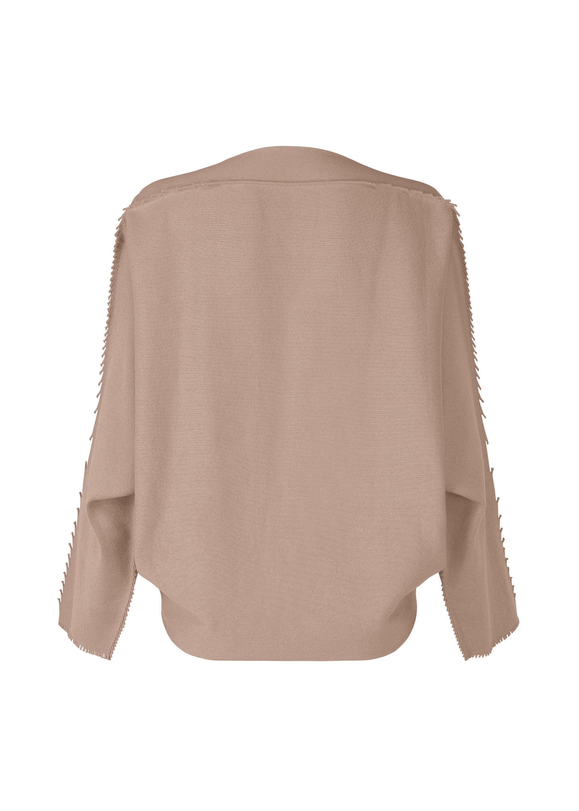 A detail shot of the ISSEY MIYAKE CAMPAGNE top.