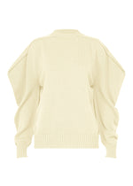 A product shot of the ISSEY MIYAKE AKIMBO KNIT clothing in off-white (02).