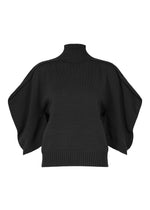 A product shot of the ISSEY MIYAKE AKIMBO KNIT clothing in black (15).